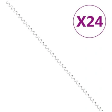 vidaXL gabionu spirāles, 24 gab., cinkots tērauds,