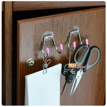 Stainless steel double hook - pink - Hanger withou