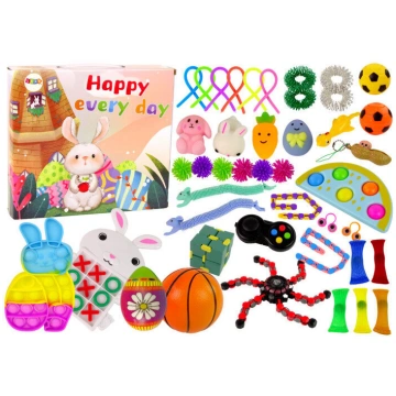 Lieldienu rotaļlietu komplekts Lean Toys Pop It Sq
