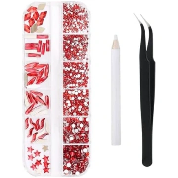 Plakana aizmugure Rhinestones for DIY Nails Gems C