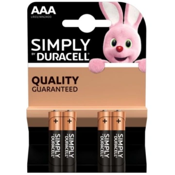 DURACELL Baterijas (AAA) LR03 Alkaliskās Basic (4 