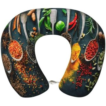 Ceļojuma spilvens Spice Print Memory Foam pārnēsāj