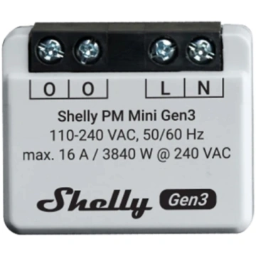 Shelly PLUS PM MINI GEN3, Wi-Fi + Bluetooth viedai