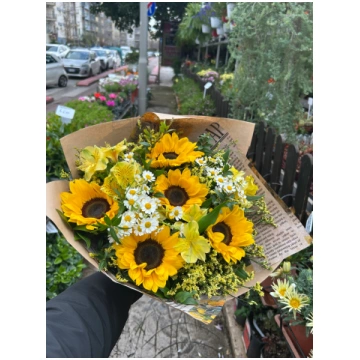 bouquet misto con girasoli Flowers Palermo