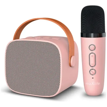maXlife Bluetooth karaoke speaker MXKS-100, pink O