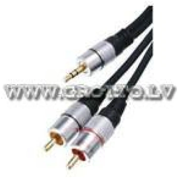 "HQ Silver" kabelis 3.5mm -2xRCA , 2.5m