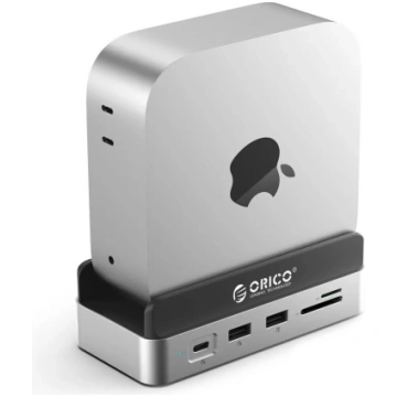 Dokstacija ORICO priekš Mac Mini M4 USB‑C 10 Gbps 