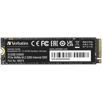SSD Verbatim Vi3000 512GB M.2 2280 PCI-E x4 Gen4 N