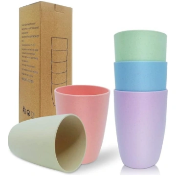 5 atkārtoti lietojami plastmasas krūzes 350 ml nei