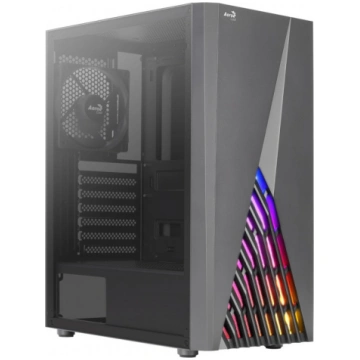 Aerocool DELTABKV1 ATX PC Case RGB Front Full Side