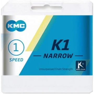 Ķēde - KMC K1 Narrow Silver - BK1NNP100 - 1 ātrums