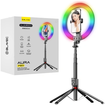 Blavec Aura RGB Gredzenveida Riņķa Lampas LED Gais