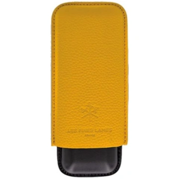 Les Fines Lames Cigar Case Duo Yellow Pebble