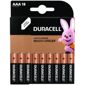 Duracell MN 2400 Basic AAA (LR03) baterijas, 18 ga