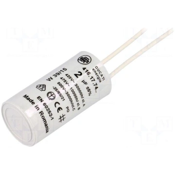 Capacitor: polypropylene | motors, run | 2uF | 475