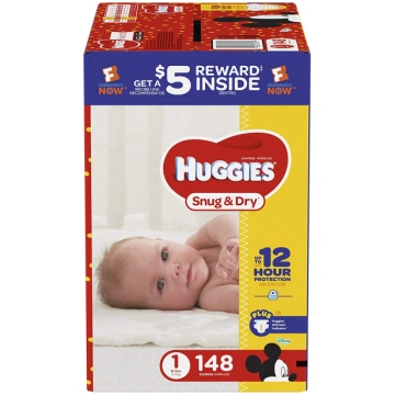 Huggies Snug & Dry Giga Jr Pack - 148 pieces, Size