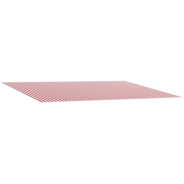 Markīzes rezerves audums sarkana un balta 450 × 30