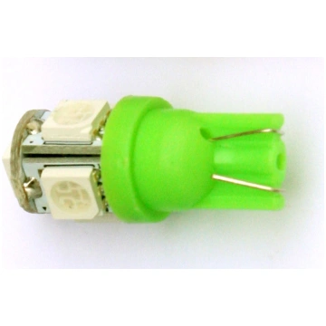 LED lampa 5d, W5W zaļa