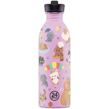 Pudele bērniem MEOW FRIENDS ar salmiņu 24 Bottles