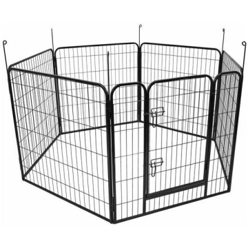 Flamingo nožogojums suņiem ZECTA BLACK 162x140x80 