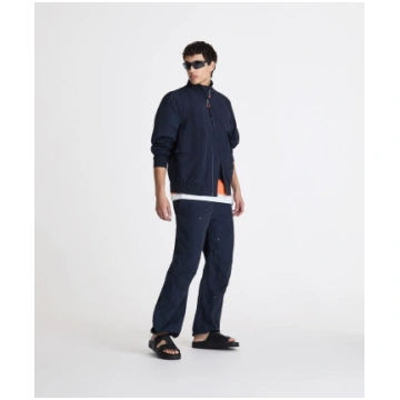 Recycled lightweight nylon-cotton fabric bomber ja