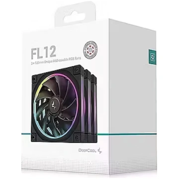 DeepCool FL12, Black, 3 Pack (R-FL12-BKAPN3-G)