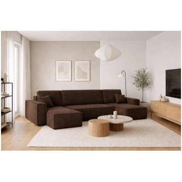 Kaiser Möbel, Corner Sofa with Sleep Function, wit