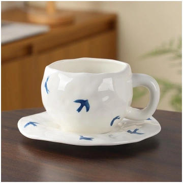 Korean ins style, hand-squeezed swallow ceramic co