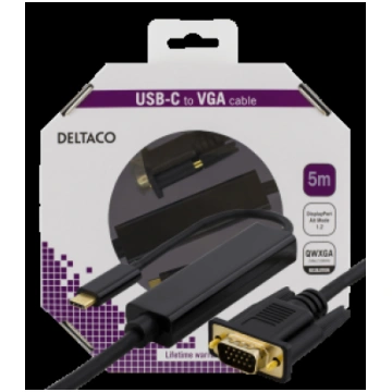 KABEĻA DELTAKO USB-C - VGA, QWXGA 2048X1152 60HZ, 