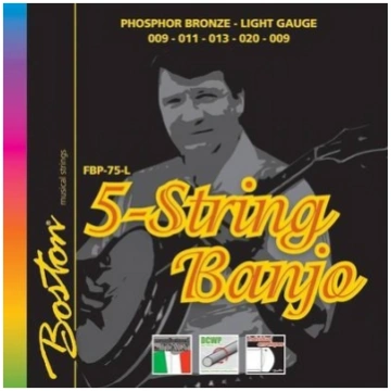 Boston string set 5-string banjo FBP-75-L Bandžo s