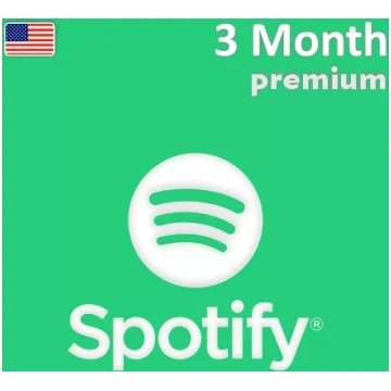 Spotify Premium dāvanu karte 3 mēnešiem (ASV)