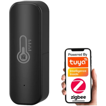 TUYA ZigBee temperatūras un mitruma sensors (melns