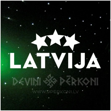 Latvija 3 zvaigznes. Atstarojoša termouzlīme audum