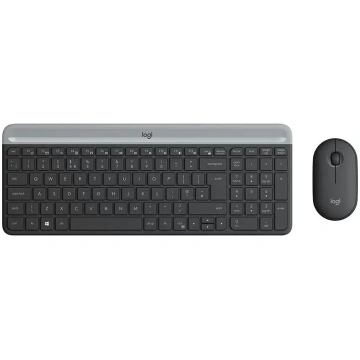 Bezvadu klaviatūra un pele Logitech MK470, Pilka (