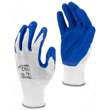 Protective gloves | Size: 8 | blue/white | latex,p