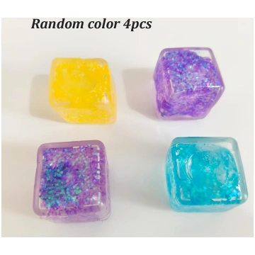 34PCS Ice Cube Squishy Toy, Soft Slow Rebound Stre