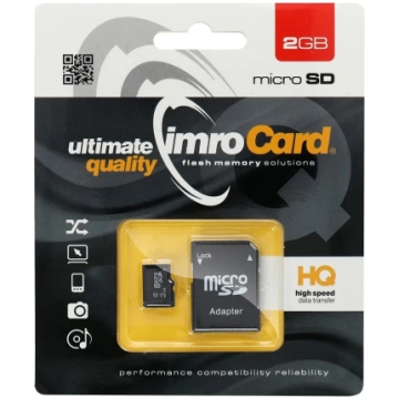 IMRO 2GB microSD memory card with SD adapter