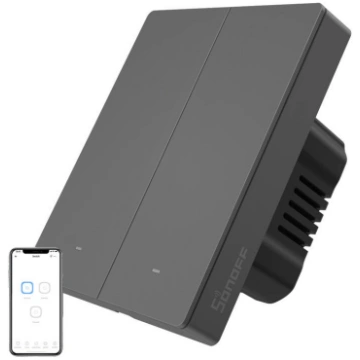 Smart WiFi wall switch SONOFF M5-2C-80 (2-channel,
