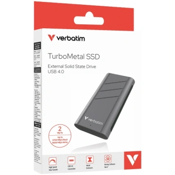 "2 TB Verbatim USB 4.0 Type-C TurboMetal Metal"