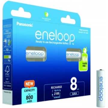 Eneloop aaa uzlādējamas 800 mah 8 gab. PANASONIC 2