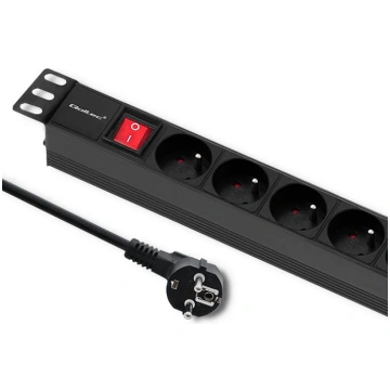 Qoltec Power strip for RACK cabinets | 1U | 16A | 