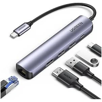 UGREEN USB C Hub Ethernet HDMI USB C Dock with 100