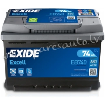 K-EB740 - Akumulators EXIDE EXCELL EB740 12V 74Ah 