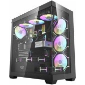 DarkFlash DS900 + 7 ARGB fans Black datoru korpuss