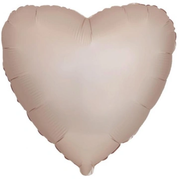 Folijas balons "Sirds" latte krāsas, 45 cm