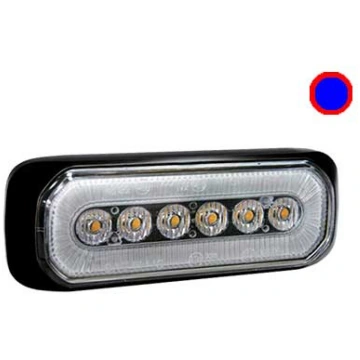 Axixtech LED horizontal signal lighthead, blue-red