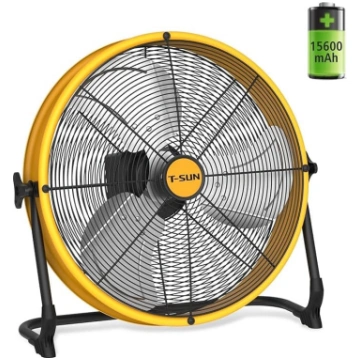 T-SUN uzlādējams grīdas ventilators, 2 jaudas opci