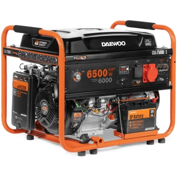 Benzīna ģenerators DAEWOO GDA 7500E-3, 6.5kW, 220/