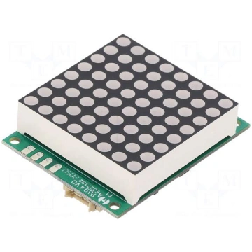 Display: LED | matrix | 8x8 | red | 5000ucd | 41x3