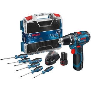 Bosch Professional Akku Drill PS GSR 12V-15, 2x2Ah